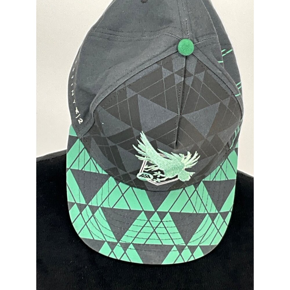 Destiny Bungie Snapback Cap OSFM Gray & Green Geometric Design‎